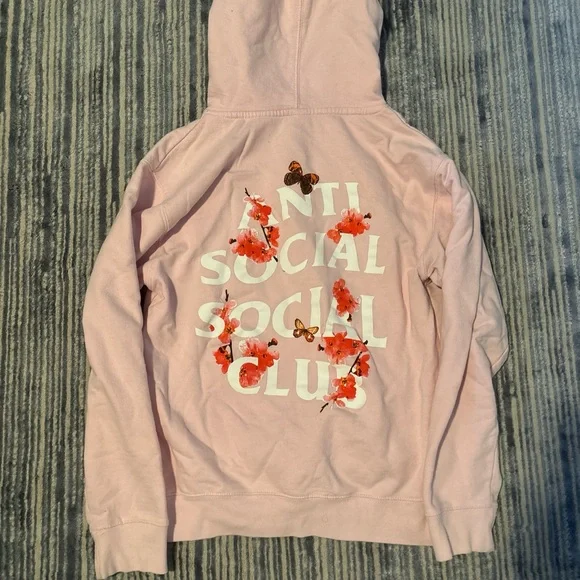 Anti Social Social Club Kkoch Hoodie Pink Men's Small